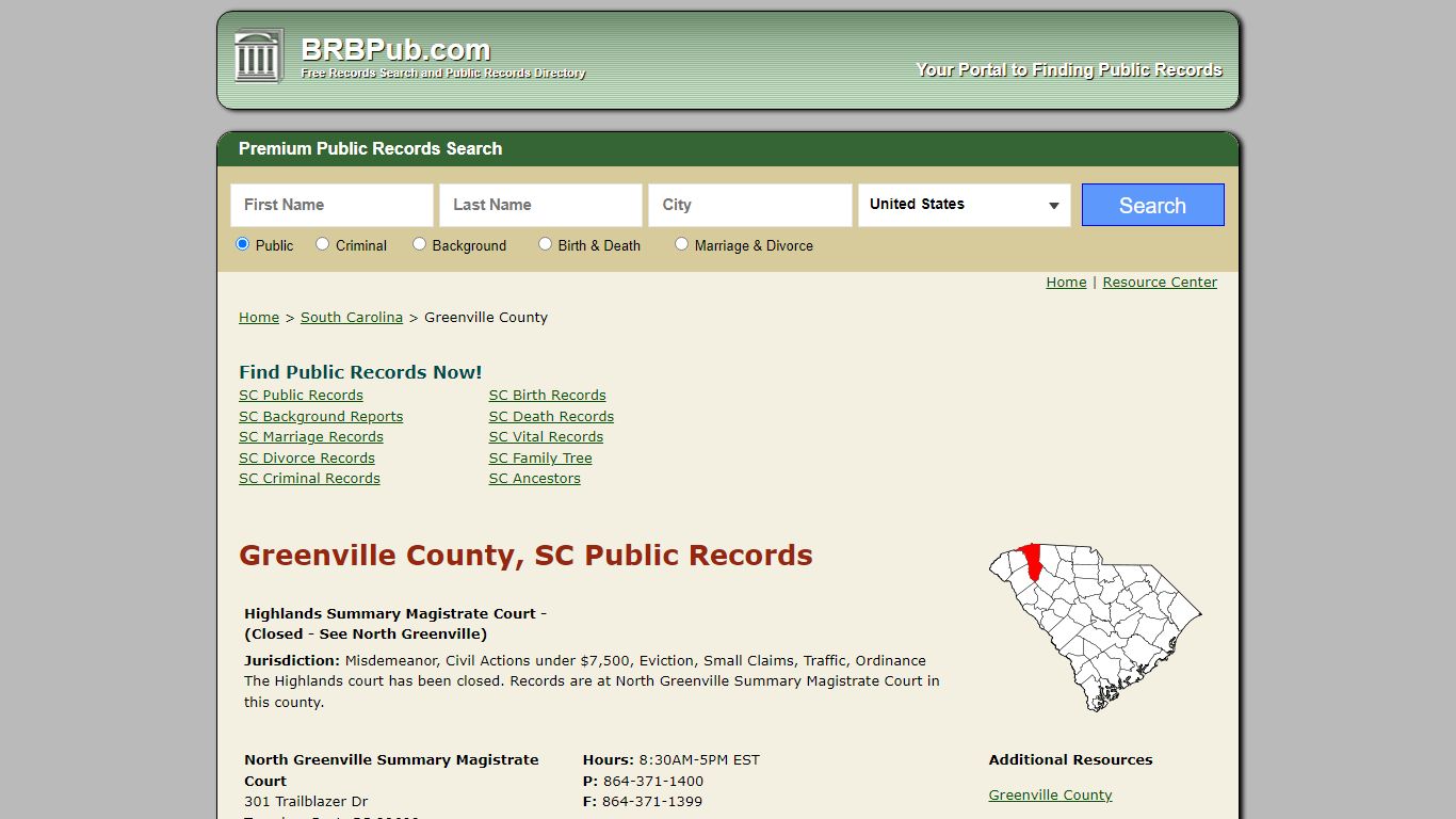Greenville County Public Records | Search South Carolina ...